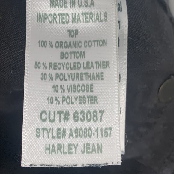 AGOLDE Harley Jean Pants Womens 30 Black Recycled Leather Panel High Rise USA - Picture 10 of 10